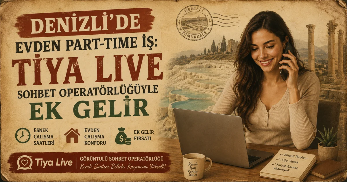 Denizli'de Evden Part-Time İş: Tiya Live Sohbet Operatörlüğüyle Ek Gelir