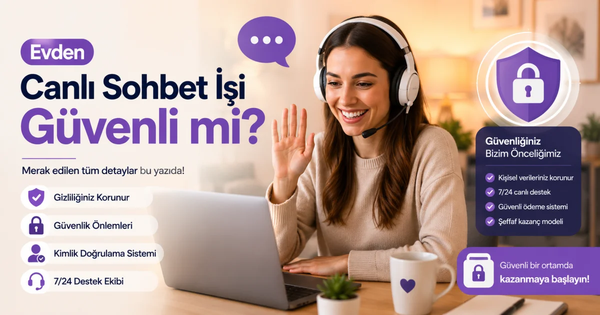 Evden canlı sohbet işi güvenli mi?
