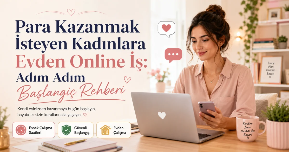 Para Kazanmak İsteyen Kadınlara Evden Online İş: Adım Adım Başlangıç Rehberi