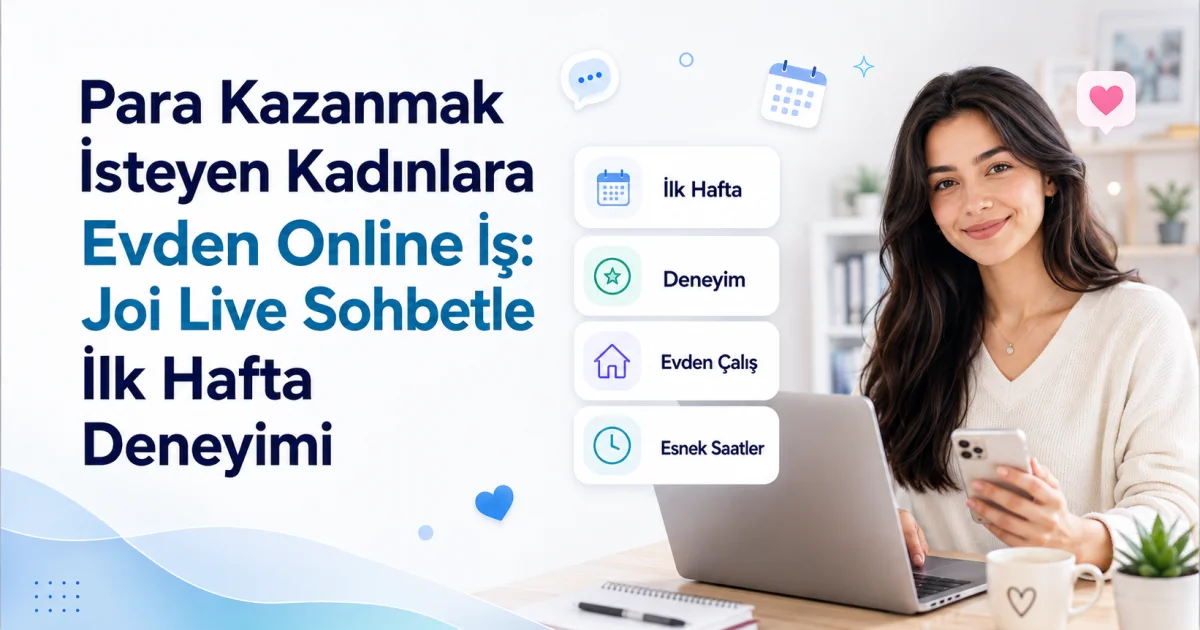 Para Kazanmak İsteyen Kadınlara Evden Online İş: Joi Live Sohbetle İlk Hafta Deneyimi