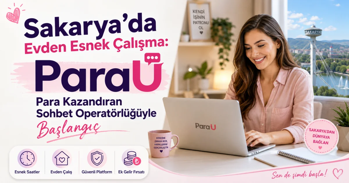 Sakarya’da Evden Esnek Çalışma: Para Kazandıran ParaU Sohbet Operatörlüğüyle Başlangıç