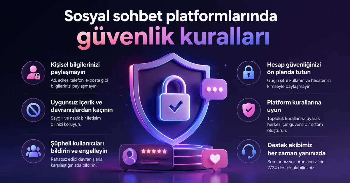Sosyal sohbet platformlarında güvenlik kuralları