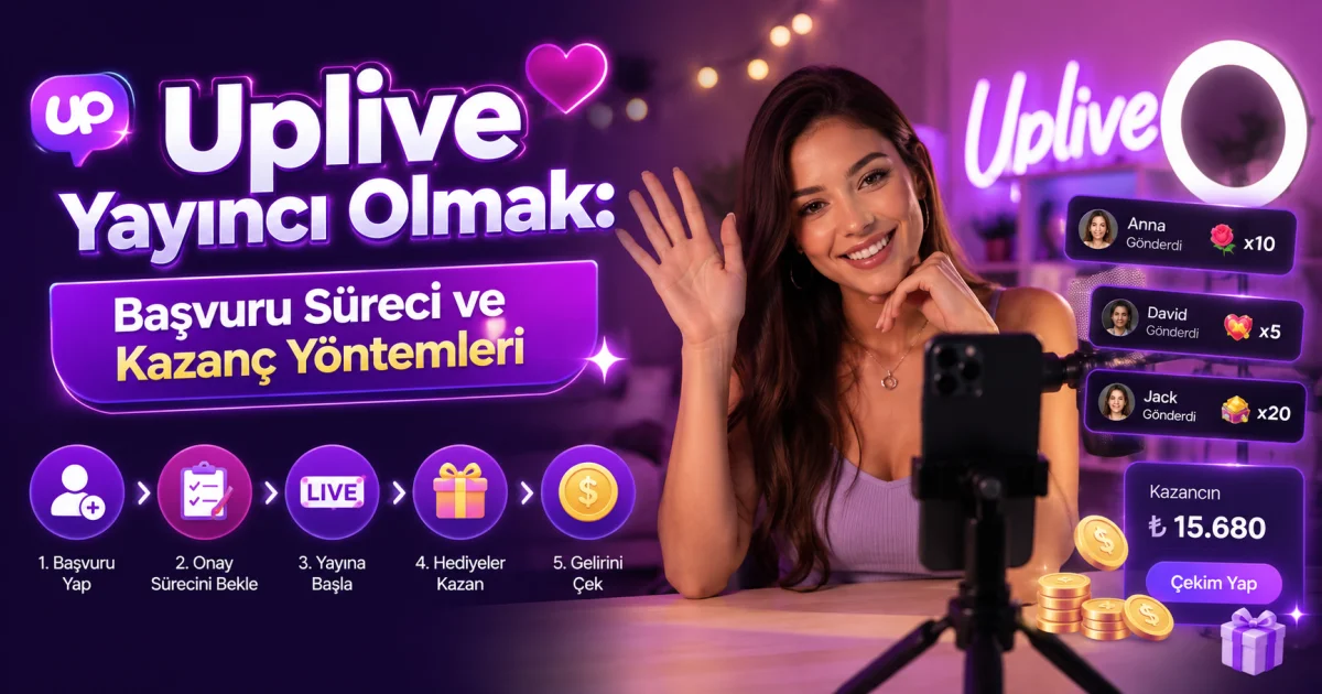 Uplive Yayıncı Olmak: Başvuru Süreci ve Kazanç Yöntemleri