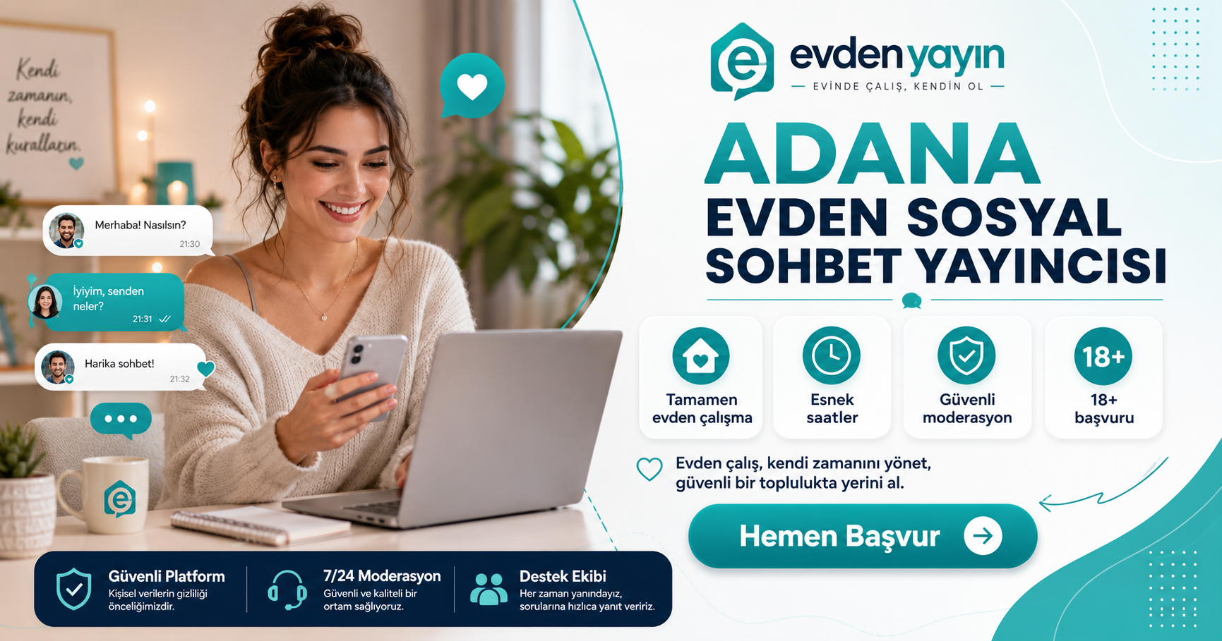 Social Chat Broadcaster from Home in Adana