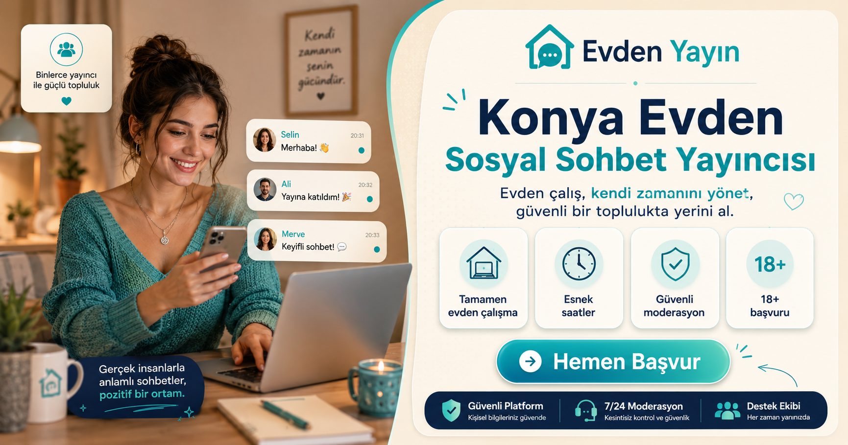 Konya Evdən Sosial Söhbət Yayımçısı