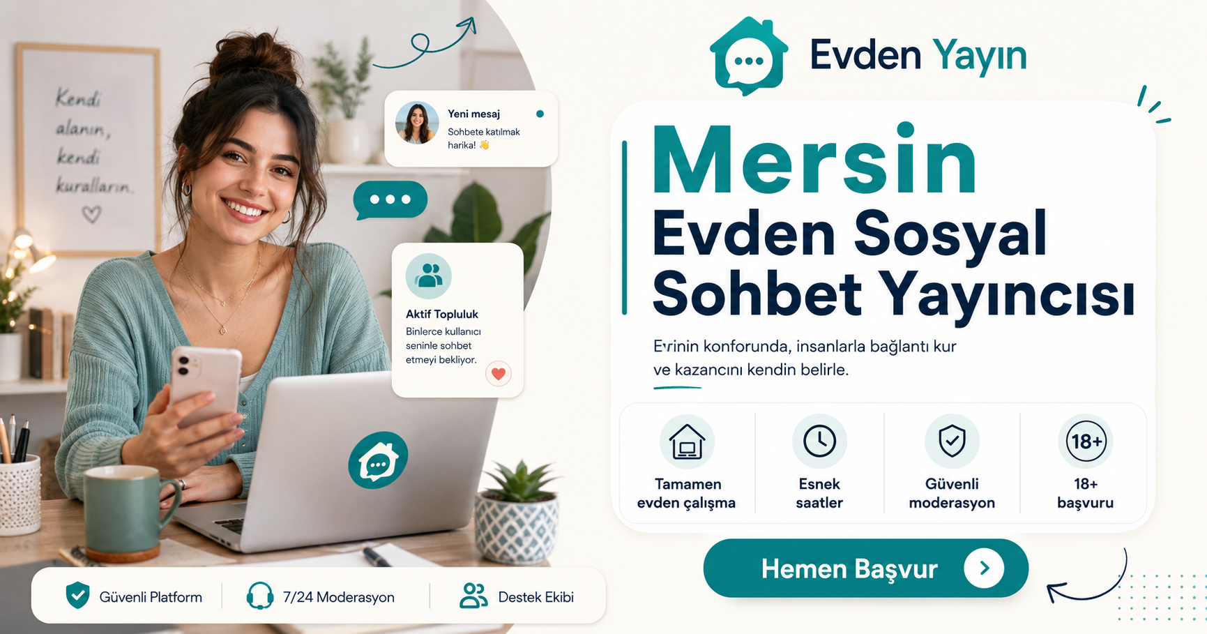 Mersin Evdən Sosial Söhbət Yayımçısı
