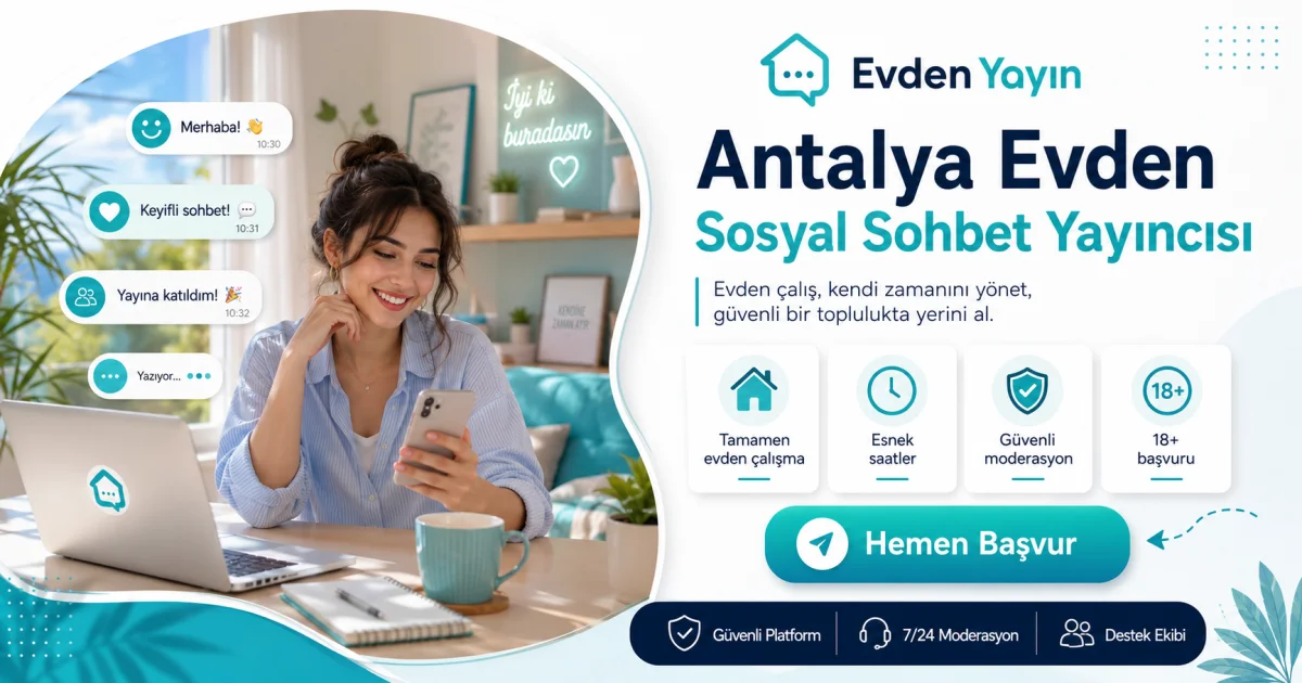 Водеща на социален чат от вкъщи — Antalya