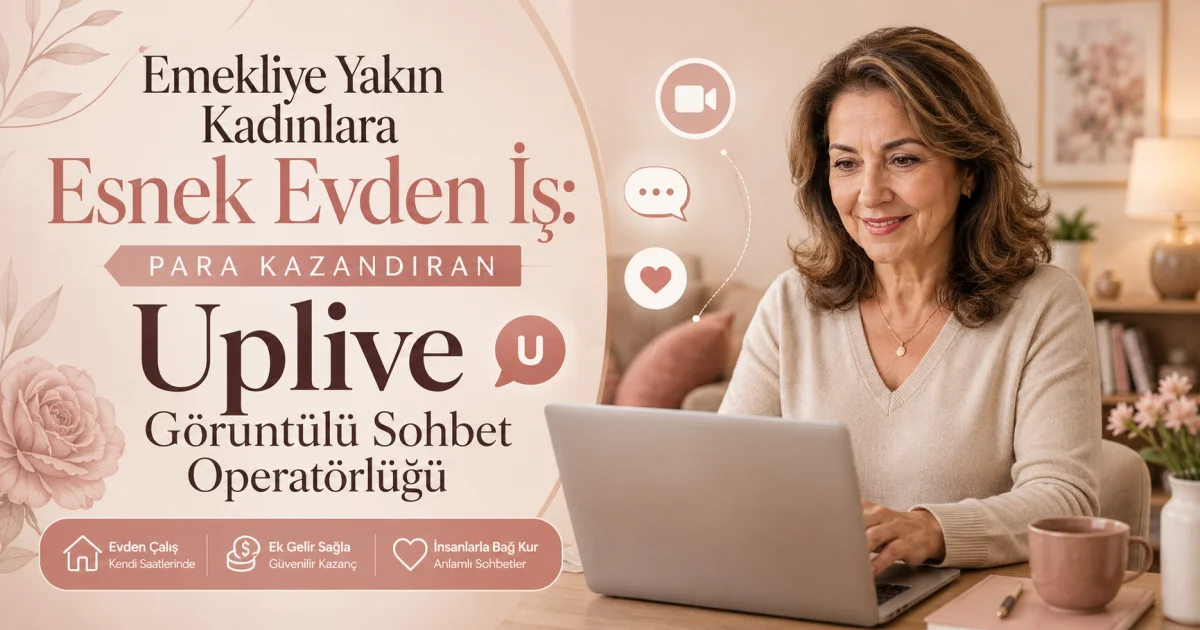 Flexible Work from Home for Women Near Retirement: Profitable Uplive Video Chat Operator Role