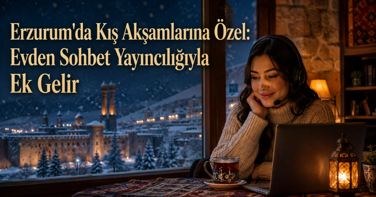 Erzurumda Qış Axşamlarına Xüsusi: Evdən Söhbət Yayınçılığı ilə Əlavə Gəlir