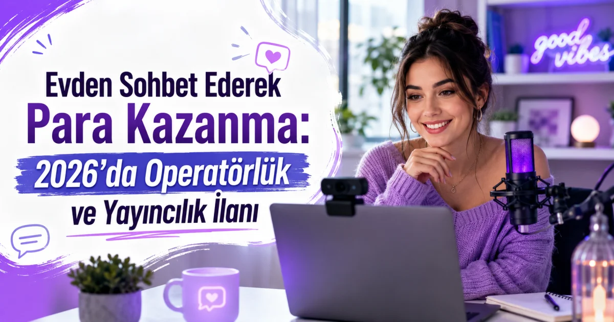 Evden Sohbet Ederek Para Kazanma: 2026'da Operatörlük ve Yayıncılık İlanı