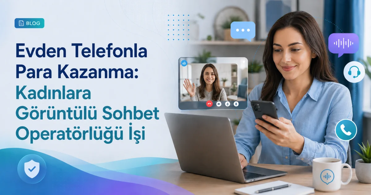 Earn Money from Home by Phone: Video Chat Operator Job for Women