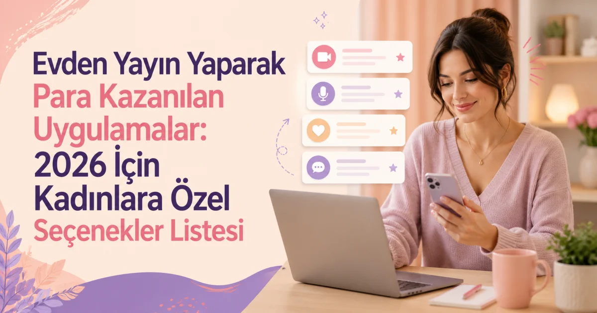 Evden Yayın Yaparak Para Kazanılan Uygulamalar: 2026 İçin Kadınlara Özel Seçenekler Listesi