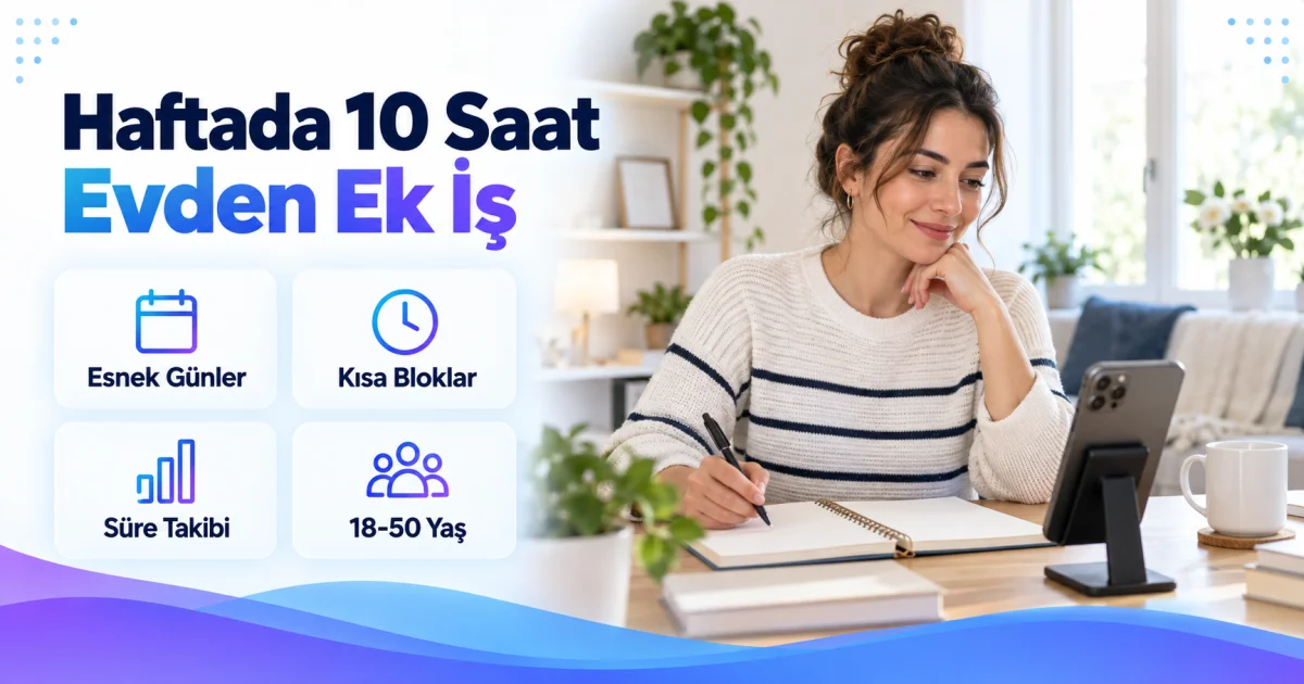Haftada 10 Saat Ayırabilen Kadınlara Evden Ek İş İlanı