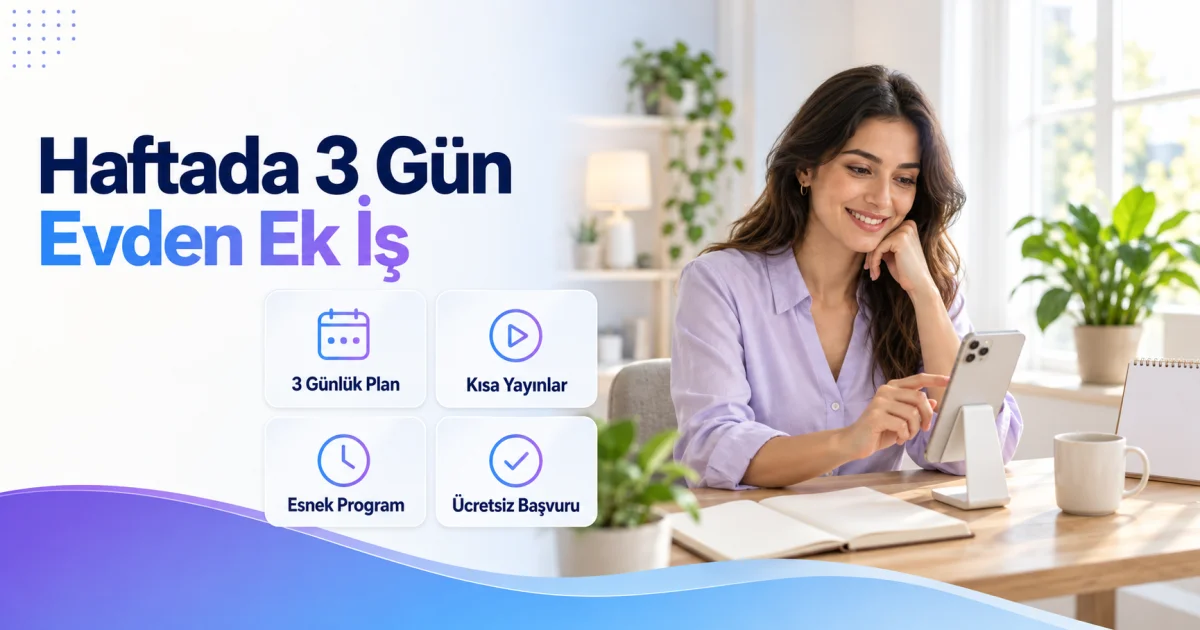 Haftada 3 Gün Evden Ek İş Arayan Kadınlara Görüntülü Sohbet İlanı