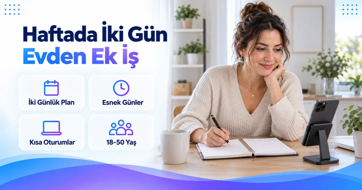 Haftada İki Gün Evden Çalışmak İsteyen Kadınlara Ek İş