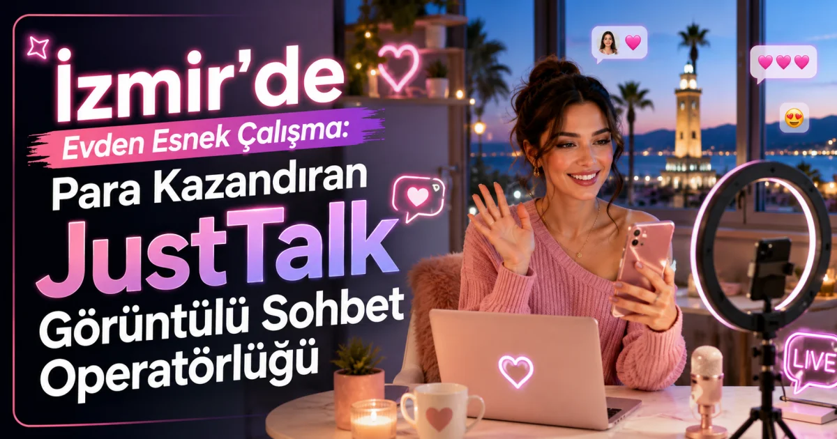 Flexible Work from Home in Izmir: Profitable JustTalk Video Chat Operator