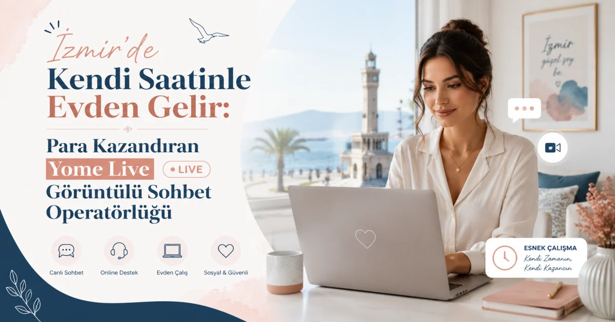 Earn from Home in İzmir on Your Own Schedule: Profitable Yome Live Video Chat Operator