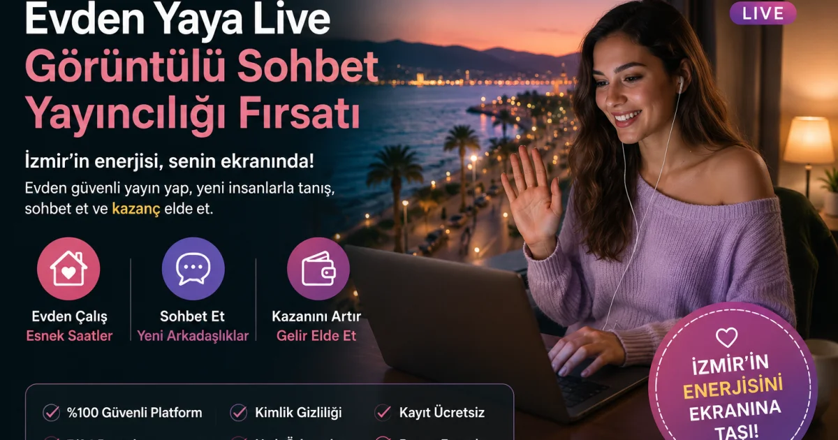 Evening Energy of İzmir’s Coastline: Evden Yaya Live Video Chat Hosting Opportunity from Home
