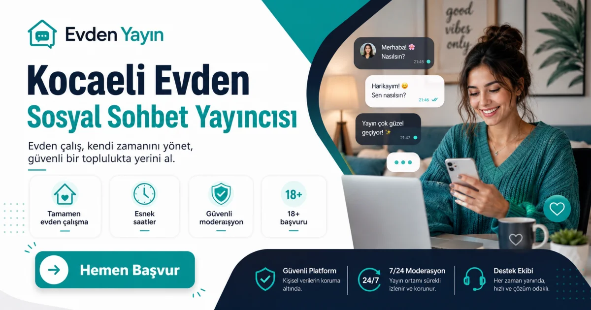 Водеща на социален чат от вкъщи — Kocaeli