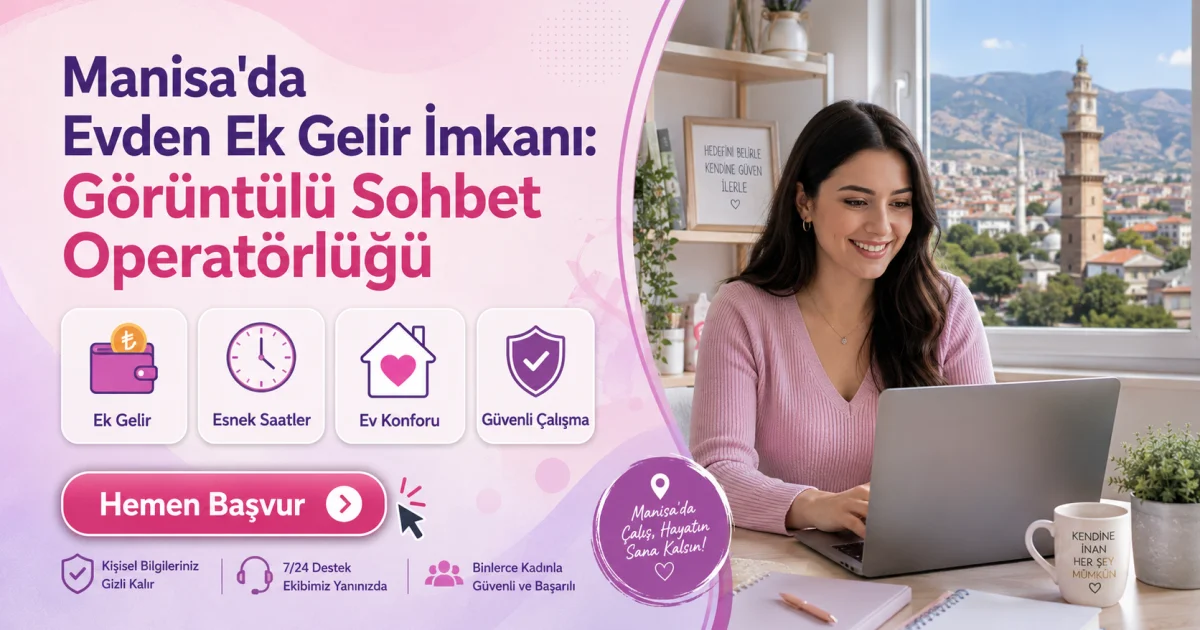 Manisa'da Evden Ek Gelir İmkanı: Görüntülü Sohbet Operatörlüğü