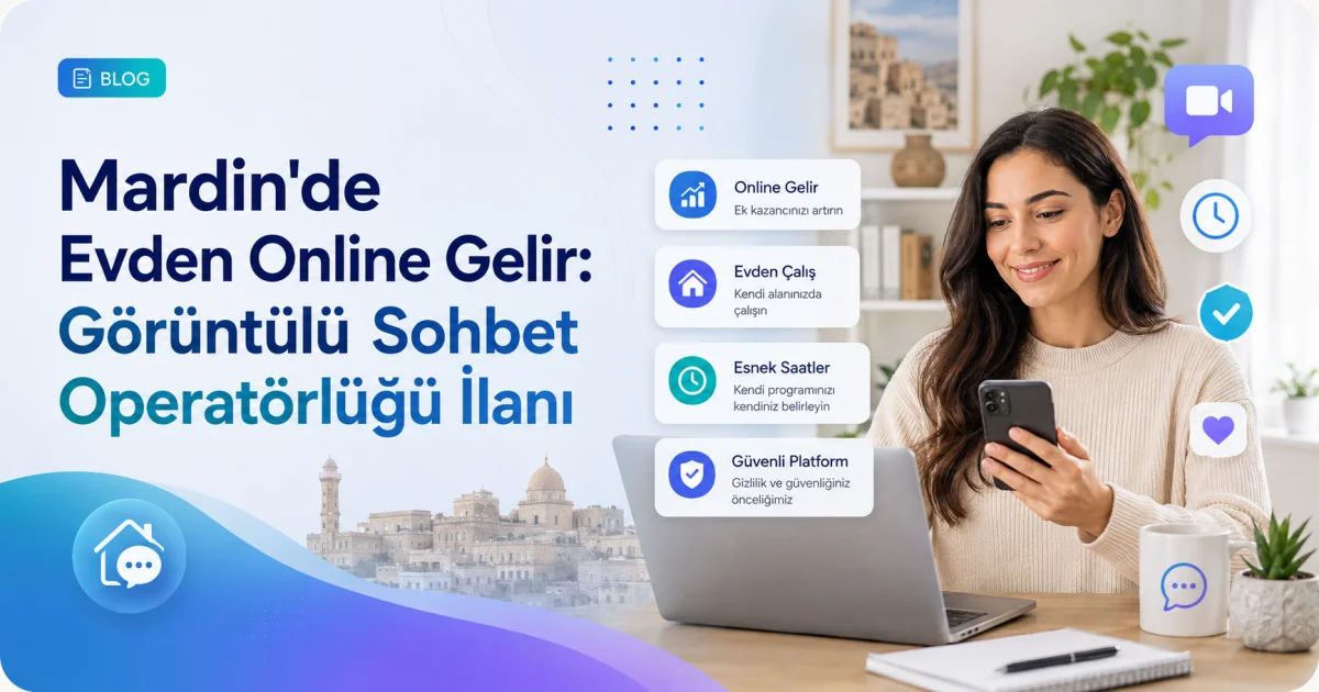 Mardin'de Evden Online Gelir: Görüntülü Sohbet Operatörlüğü İlanı