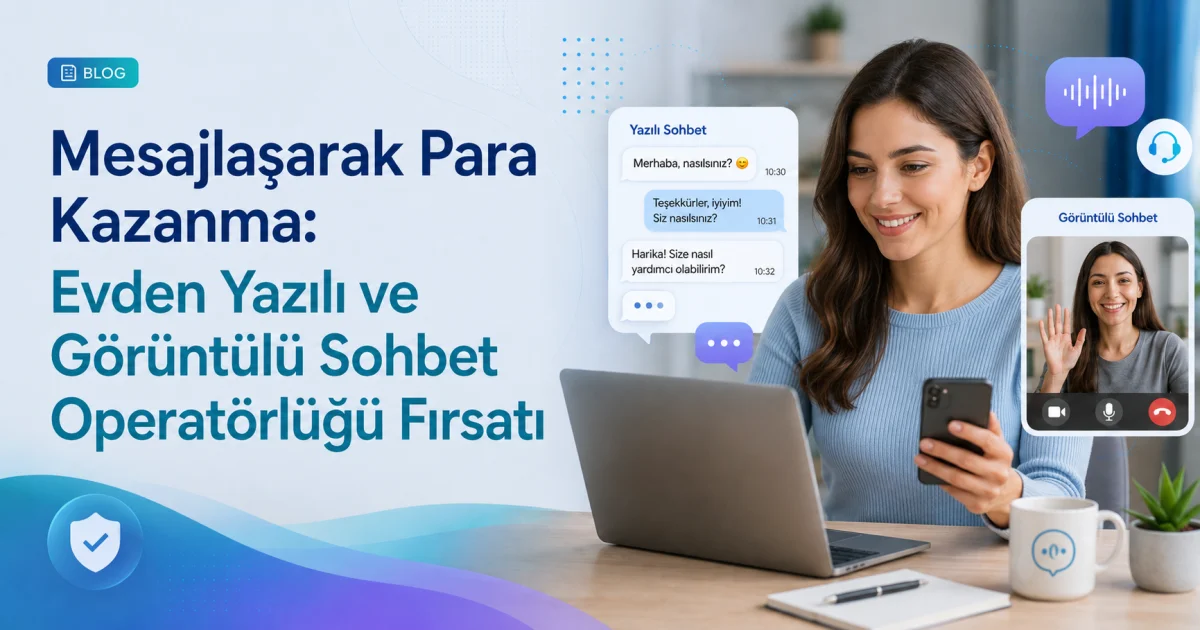 Earn Money by Messaging: Work from Home as a Text & Video Chat Operator