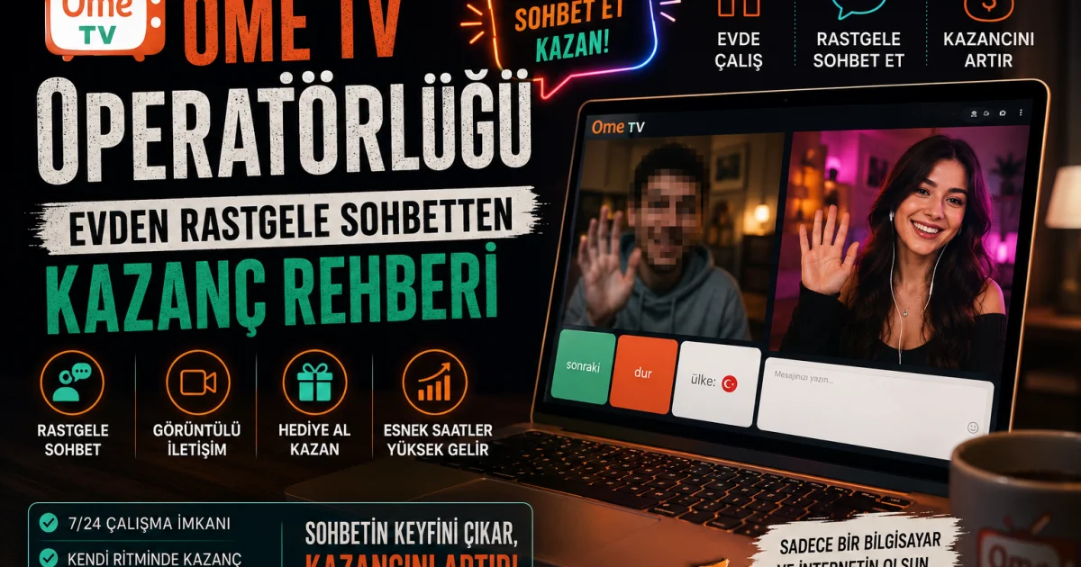 OmeTV Operatörlüğü: Evden Rastgele Sohbetten Kazanç Rehberi