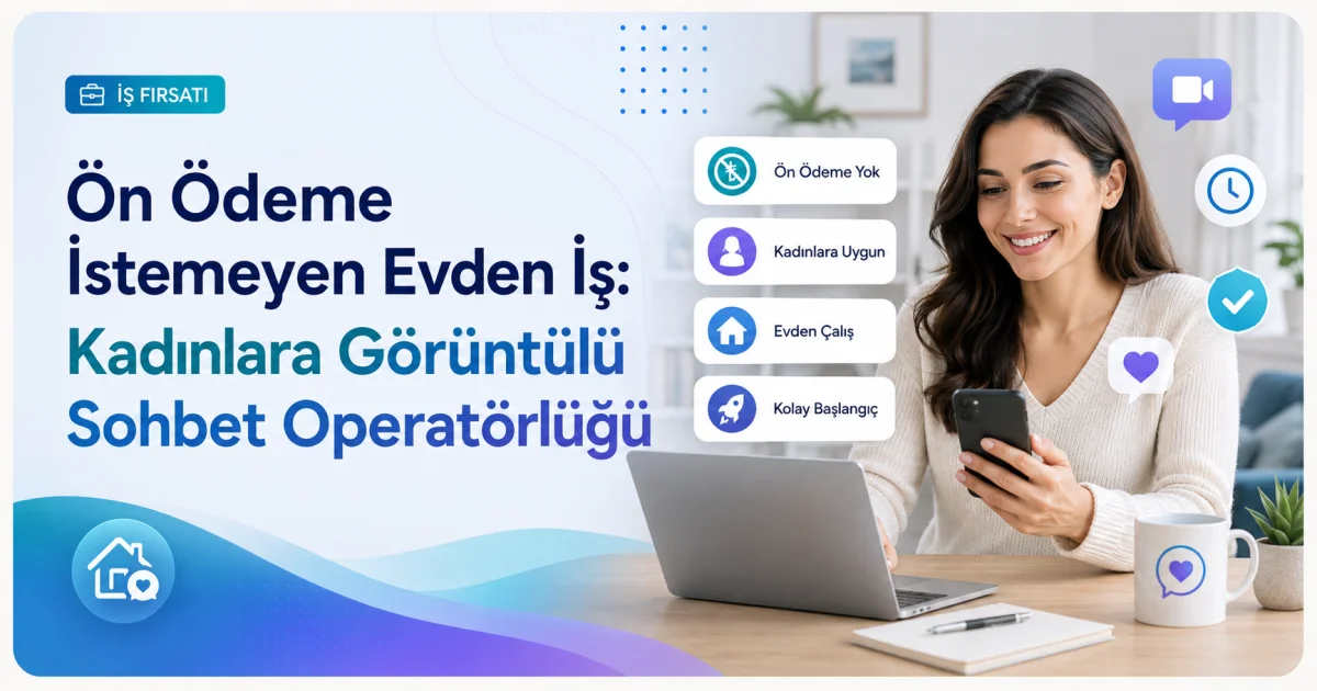 Ön Ödeme İstemeyen Evden İş: Kadınlara Görüntülü Sohbet Operatörlüğü