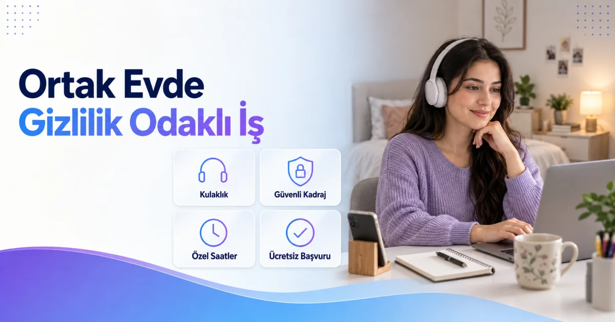 Ortak Evde Yaşayan Kadınlara Gizlilik Odaklı Evden İş