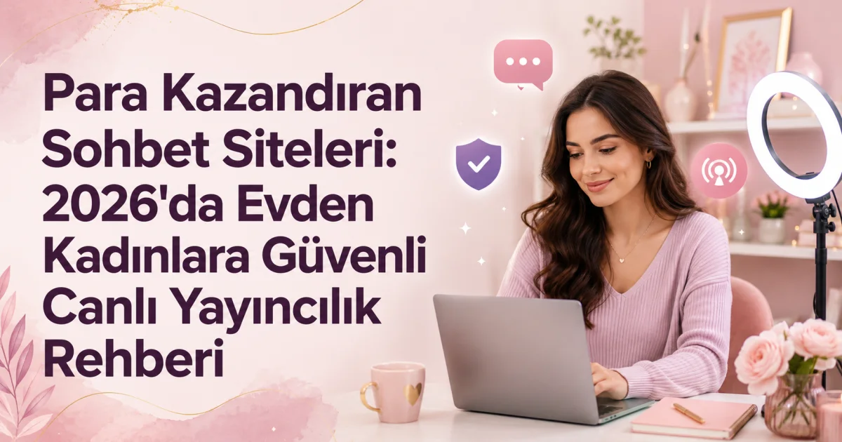 Para Kazandıran Sohbet Siteleri: 2026'da Evden Kadınlara Güvenli Canlı Yayıncılık Rehberi