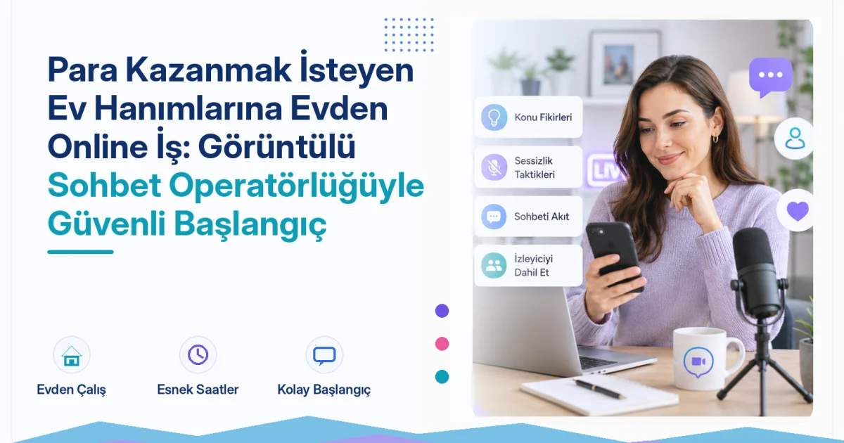Para Kazanmak İsteyen Ev Hanımlarına Evden Online İş: Görüntülü Sohbet Operatörlüğüyle Güvenli Başlangıç
