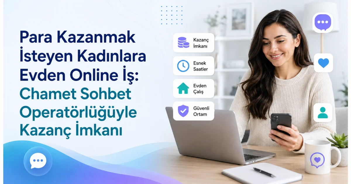 Para Kazanmak İsteyen Kadınlara Evden Online İş: Chamet Sohbet Operatörlüğüyle Kazanç İmkanı