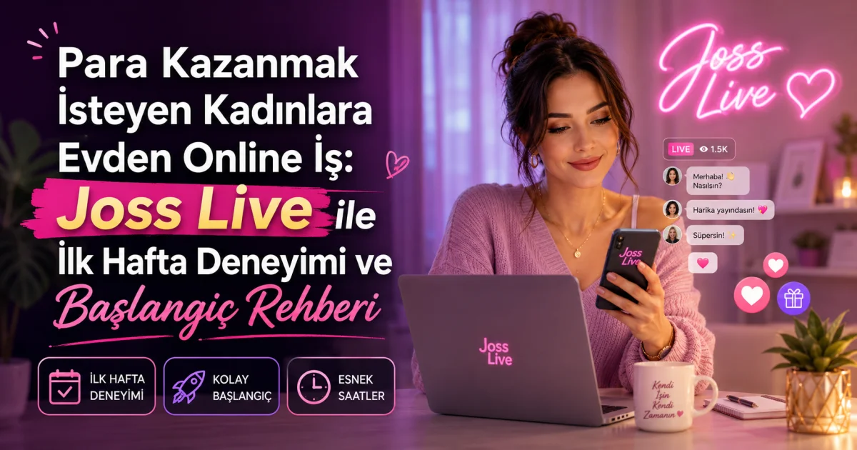 Online Home Job for Women Who Want to Earn Money: First Week Experience and Starter Guide with Joss Live