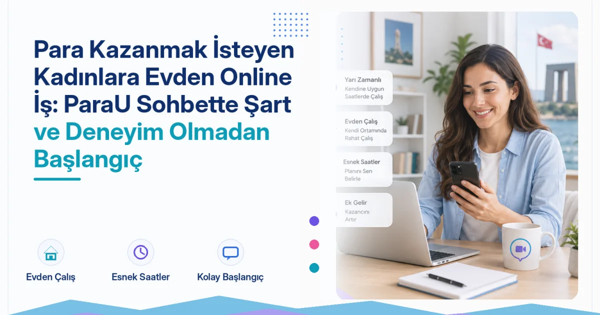Para Kazanmak İsteyen Kadınlara Evden Online İş: ParaU Sohbette Şart ve Deneyim Olmadan Başlangıç