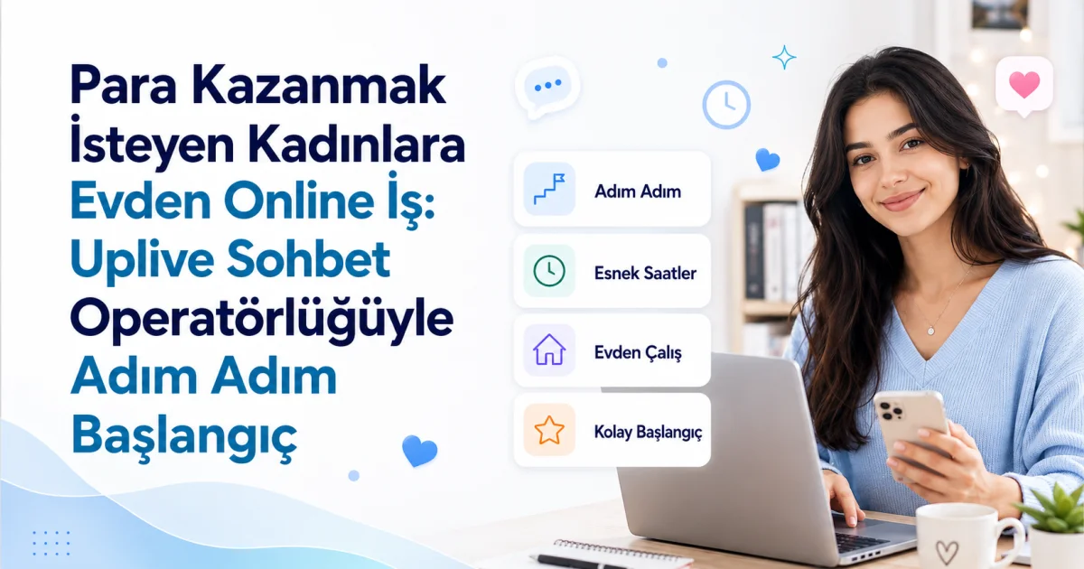 Para Kazanmak İsteyen Kadınlara Evden Online İş: Uplive Sohbet Operatörlüğüyle Adım Adım Başlangıç