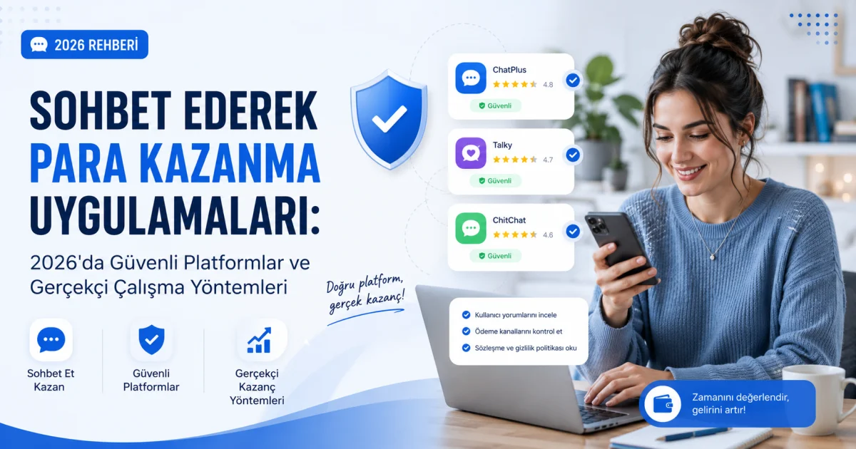 Sohbet Ederek Para Kazanma Uygulamaları: 2026'da Güvenli Platformlar ve Gerçekçi Çalışma Yöntemleri