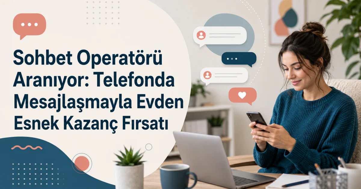 Sohbet Operatörü Aranıyor: Telefonda Mesajlaşmayla Evden Esnek Kazanç Fırsatı
