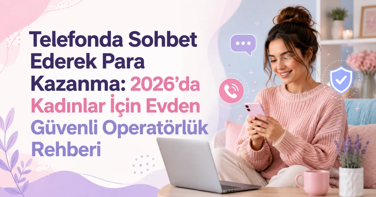 Telefonda Sohbet Ederek Para Kazanma: 2026’da Kadınlar İçin Evden Güvenli Operatörlük Rehberi