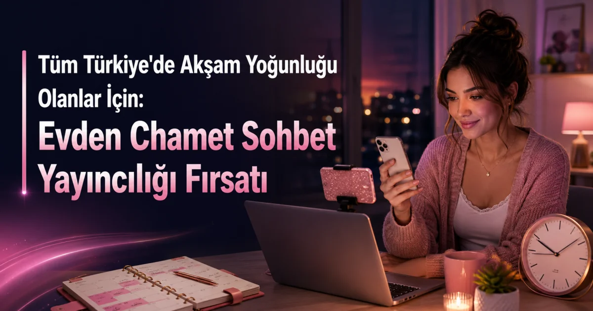 Bütün Türkiyədə Axşam Saatları Üçün Evdən Chamet Söhbət Yayınçılığı İmkanı