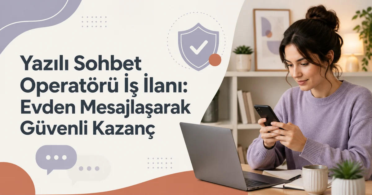 Yazılı Sohbet Operatörü İş İlanı: Evden Mesajlaşarak Güvenli Kazanç