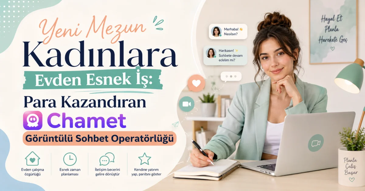 Гъвкава работа от вкъщи за новозавършили жени: Печелете с Chamet видео чат оператор